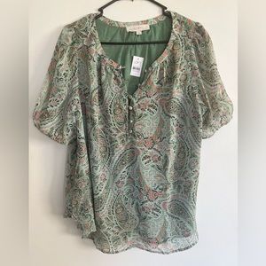 NWT LOFT lined blouse